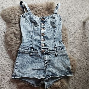 Vibrant MIU Denim Overall